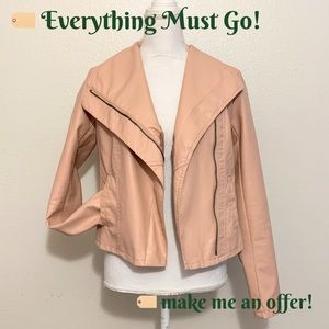 ❤️ Cropped Faux Leather Jacket